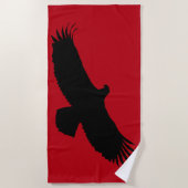 Red Beach Handtuch mit Adler - Farbe wählen (Vorderseite)