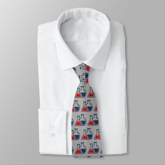 Red Beakers Chemie Design Necktie Krawatte (Gebunden)