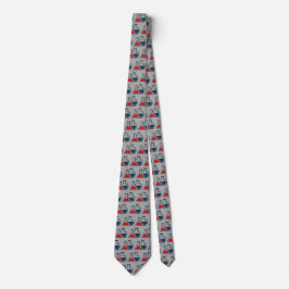 Red Beakers Chemie Design Necktie Krawatte