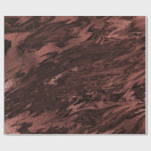 Red Bean Bronze Maroon Deep Marble Molten Glitzer Geschenkpapier (Flach)