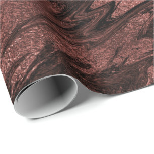 Red Bean Bronze Maroon Deep Marble Molten Glitzer Geschenkpapier