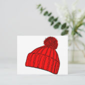 Red Beanie Postkarte (Stehend Vorderseite)