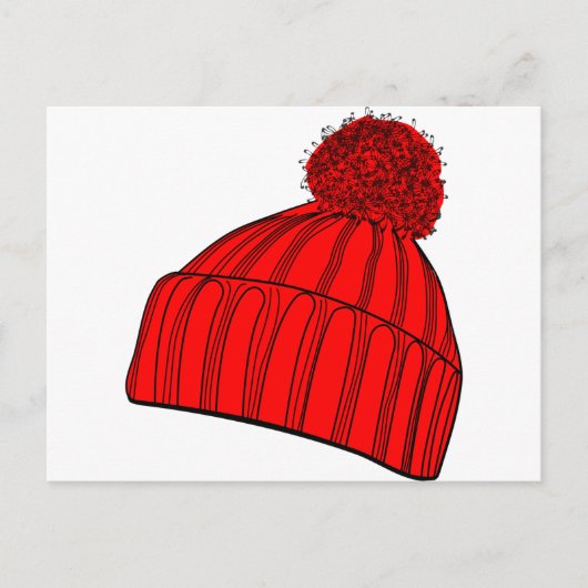 Red Beanie Postkarte (Vorderseite)