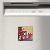 Red Beauty - Klassisches Sammlerauto Magnet (In Situ (Geschirrspüler))