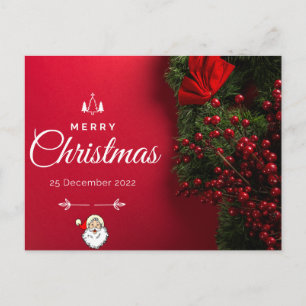 Red Beauty und Minimalistische Weihnachtskarte Postkarte