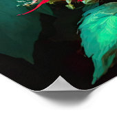 Red Bee Balm Blume Art Print Poster (Ecke)