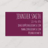 Red Beet Bunch Vegetarian Vegan Koch Caterer Visitenkarte (Rückseite)