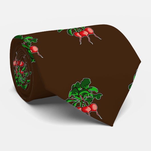 Red Beets Pattern Gardeners Neck Tie Krawatte (Gerollt)