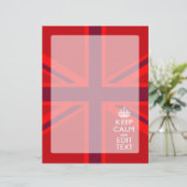 Red Behalt Calm Haben Sie Ihren Text auf der Flagg (Stehend Vorderseite)