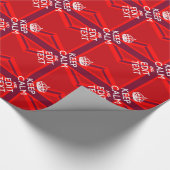 Red Behalt Calm Haben Sie Ihren Text auf der Flagg Geschenkpapier (Ecke)