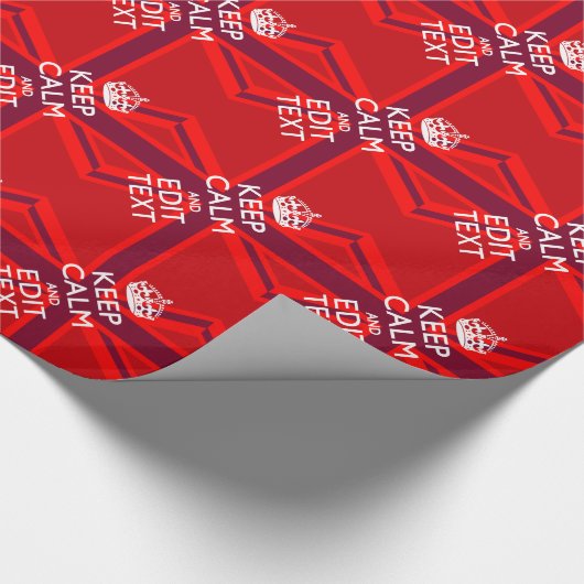 Red Behalt Calm Haben Sie Ihren Text auf der Flagg Geschenkpapier (Ecke)