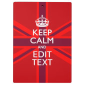 Red Behalt Calm Haben Sie Ihren Text auf der Flagg Klemmbrett (Rückseite)