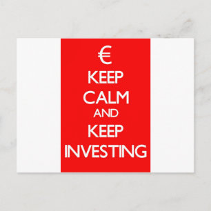 Red Behalt Calm und Behalt Investing Postkarte