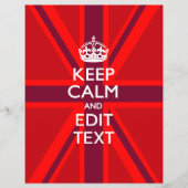 Red Behalt Calm und Ihr Text auf der Flagge der Un Flyer (Vorne)