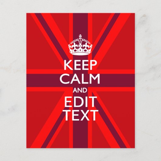 Red Behalt Calm und Ihr Text auf der Flagge der Un Flyer (Vorne)