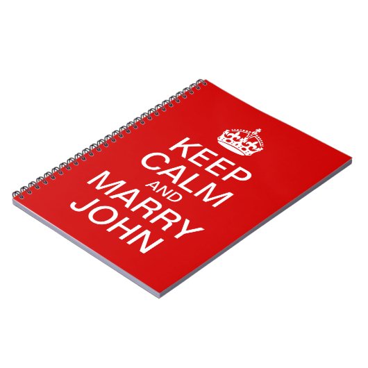 Red Behalt Calm und Marry Groom Notizblock (Linke Seite)