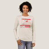 Red Beige Gray Geometric Abstrakt Art MCM Look Tri-Blend Shirt (Volle Vorderseite)