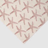 Red Beige Marine Life Starfish Pattern Seidenpapier (Detail)