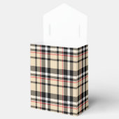Red Beige Schwarz-weiß Squares Tartan Kariertes Mu Geschenkschachtel (Geöffnet)
