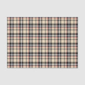 Red Beige Schwarz-weiß Squares Tartan Kariertes Mu Seidenpapier (Vorderseite)