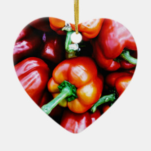 Red Bell Paprikaschoten Keramikornament
