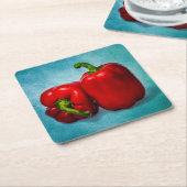 Red Bell Paprikaschoten Rechteckiger Pappuntersetzer (angewinkelt)