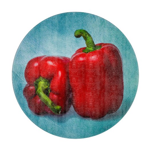 Red Bell Paprikaschoten Schneidebrett (Vorderseite)