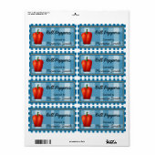 Red Bell Pepper Custom Canning Labels (Vorne)
