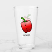 Red Bell Pepper Glas (Vorderseite)