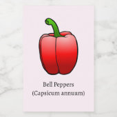 Red Bell Pepper Lebensmitteletikett (Einzelnes Label)
