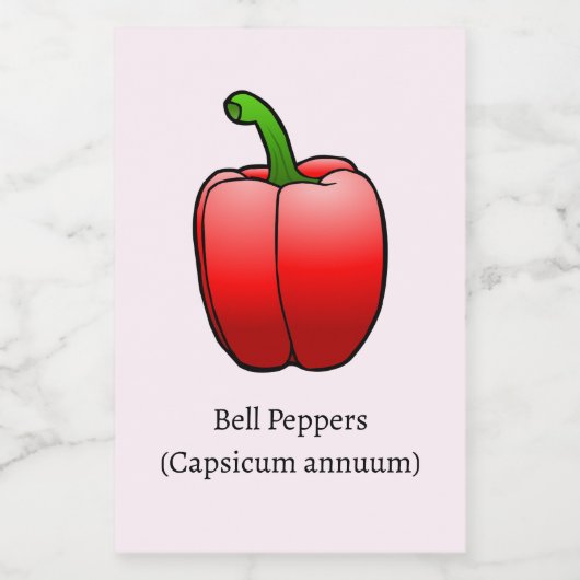 Red Bell Pepper Lebensmitteletikett (Einzelnes Label)