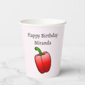 Red Bell Pepper Pappbecher (Rückseite)