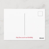 Red Bell Red Gingham Ribbon Postkarte (Rückseite)