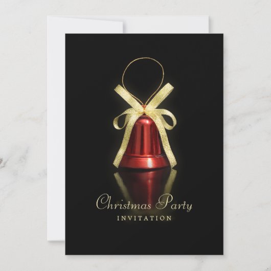 Red Bell Weihnachts-Party Einladung (Vorderseite)