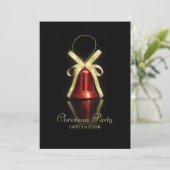 Red Bell Weihnachts-Party Einladung (Stehend Vorderseite)