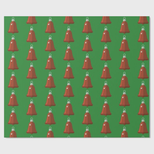 Red Bell Wrapping Paper Geschenkpapier (Flach)