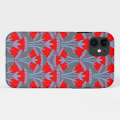 Red Bellflower iPhone 11 Case | One Owl Artist (Rückseite (Horizontal))