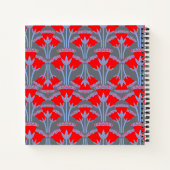 Red Bellflower Name Personalized Cute Notebook Notizblock (Rückseite)