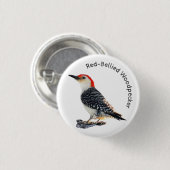 Red-Bellied Woodpecker Button (Vorne & Hinten)