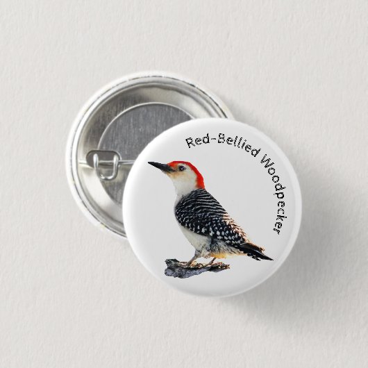Red-Bellied Woodpecker Button (Vorne & Hinten)