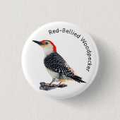 Red-Bellied Woodpecker Button (Vorderseite)