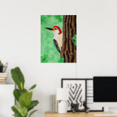 Red Bellied Woodpecker Poster (Heimbüro)
