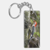 Red Bellied Woodpecker Schlüsselanhänger (Vorderseite links)