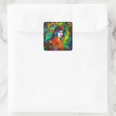 Red Beret Quadratischer Aufkleber (Tasche)