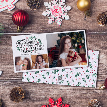 Red Berries 3 Photo Merry Christmas Happy New Year