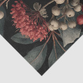 Red Berries and Exotic Seed Pods on Black Seidenpapier (Ausschnitt)