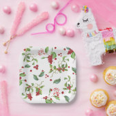 Red Berries and Folies Weihnachtspapier Teller (Party)