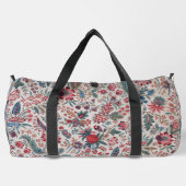 Red Berries and Vines Pattern Duffle Bag (Rückseite)