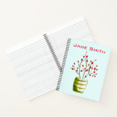 Red Berries Aquarellen Weihnachten Notizblock (Innenseite)