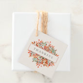 Red Berries & Autumn Leaves individuell anpassbar Geschenkanhänger (Beispiel)